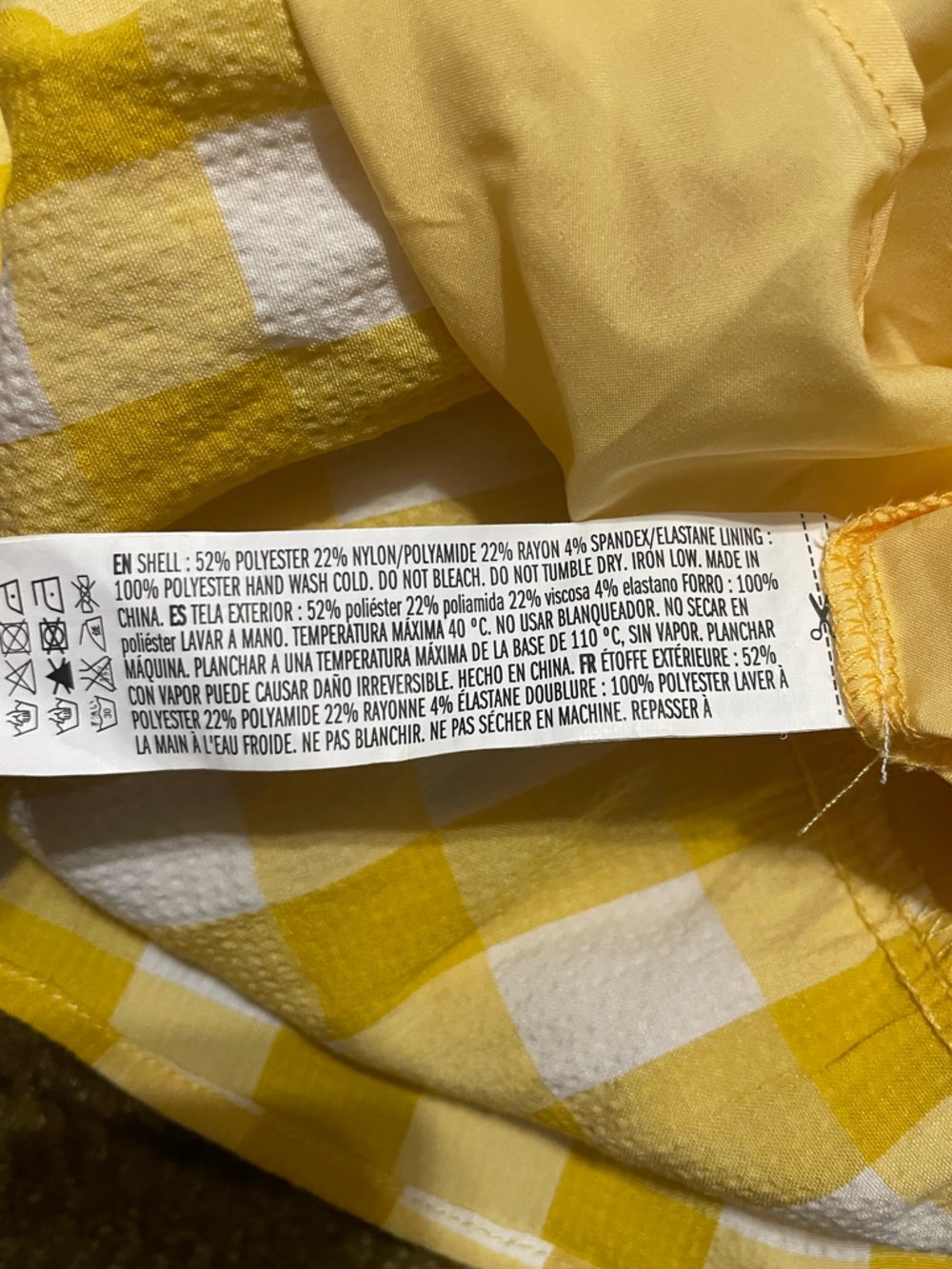 English Factory Sweet gingham yellow tiered baby doll maxi dress size M - Picture 14 of 16